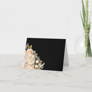 Tarjeta de nota simple elegante en blanco floral n