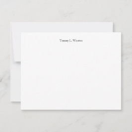 Tarjeta de nota simple elegante profesional de neg