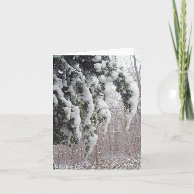 Tarjeta de nota Snowy Spruce (Anverso)