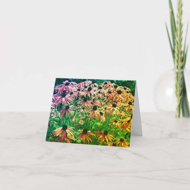 Tarjeta de nota sobre colores abstractos para Susa (Anverso)