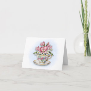 Tarjeta de nota sobre el equipo floral