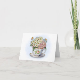 Tarjeta de nota sobre el equipo floral