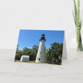 Tarjeta de nota sobre el faro de la isla de Amelia