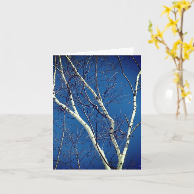 Tarjeta de nota sobre la naturaleza del cielo azul (flor amarilla)