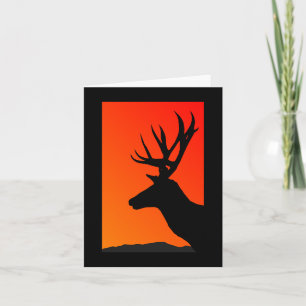 Tarjeta de nota Stag Silhouette