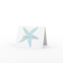 Tarjeta de nota Starfish Beach - Tarjeta de agrade
