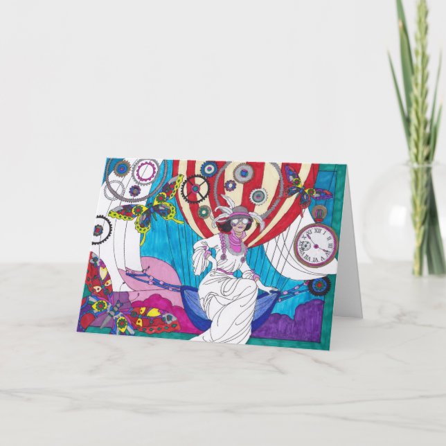 Tarjeta de nota Steampunk - Steampunk 22 (Anverso)