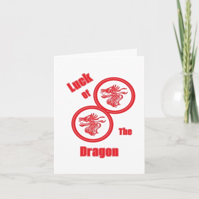 Tarjeta De Nota: Suerte Del Dragón (Anverso)
