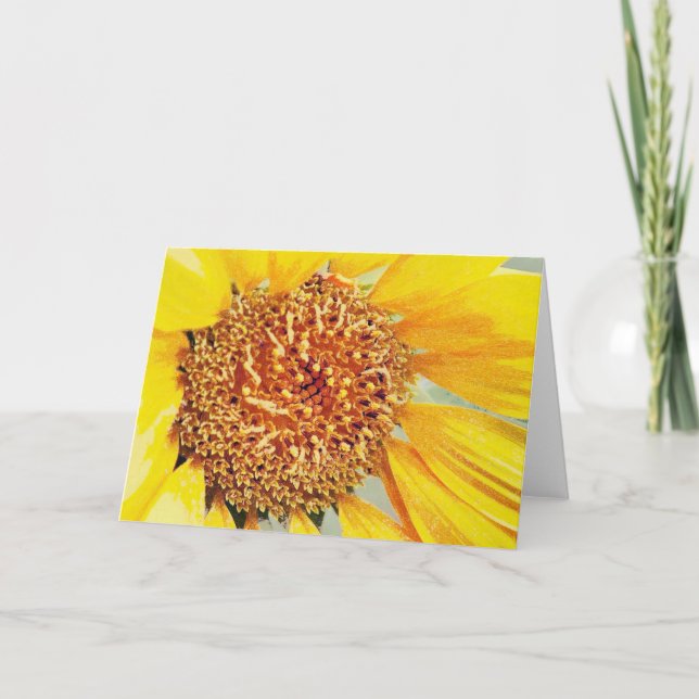Tarjeta de nota Sunny Sunflower Blank (Anverso)