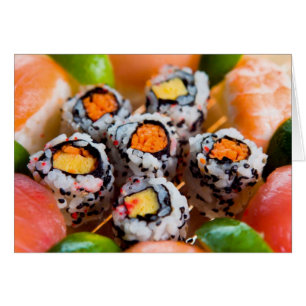 Tarjeta de nota Sushi & Rolls