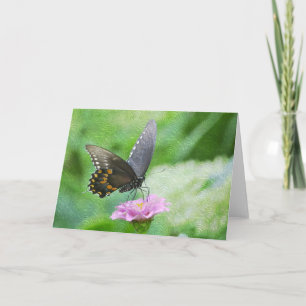 Tarjeta de nota Swirly Butterfly