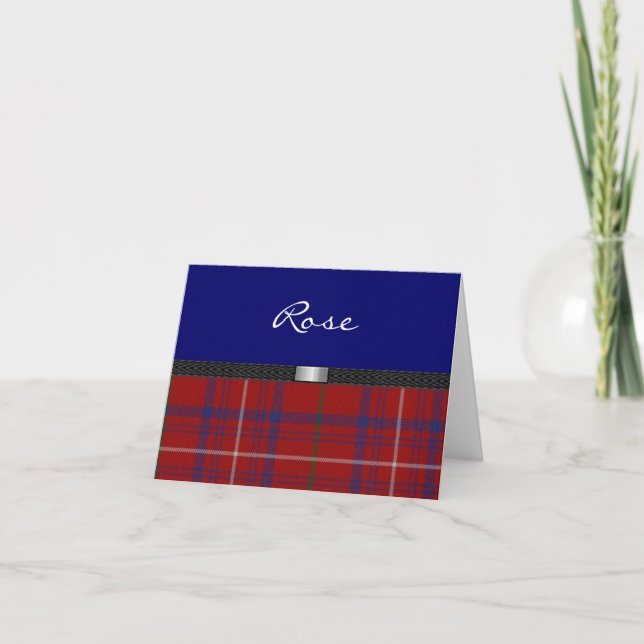 Tarjeta de nota Tartan Plaid (Anverso)