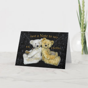 Tarjeta de nota Teddy Bear Blank