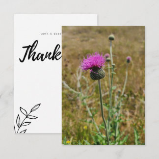 Tarjeta de nota Thistle Gracias