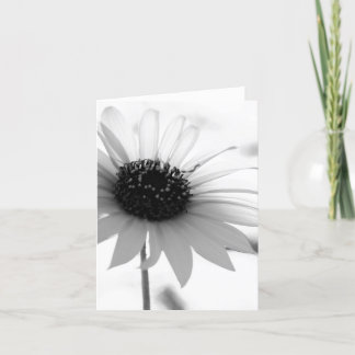 Tarjeta de nota transparente de la flor de BW