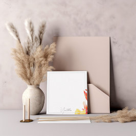 tarjeta de nota tropical elegante