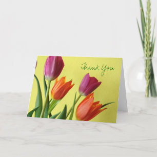 Tarjeta de nota Tulips Gracias