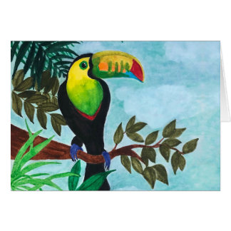 Tarjeta de nota turística tropical colorida
