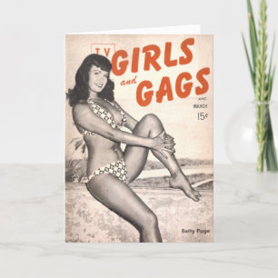 Tarjeta de nota "TV Chicas and Gags" con portada d