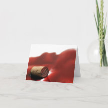 Tarjeta de nota "UnCorKed" para los amantes del vi