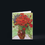 Tarjeta de nota Van Gogh Red Poppies and Daisies<br><div class="desc">Tarjeta de nota Van Gogh Red Poppies y Daises. Óleo sobre lienzo de 1890. Un colorido cuadro florido de Van Gogh, aunque no tan famoso como su célebre jarrón de girasoles, esta obra representa otra entrada encantadora en el extenso catálogo del artista de telas florales. Un gran regalo para los...</div>