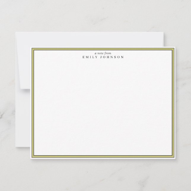 Tarjeta de nota verde cítrico (Anverso)