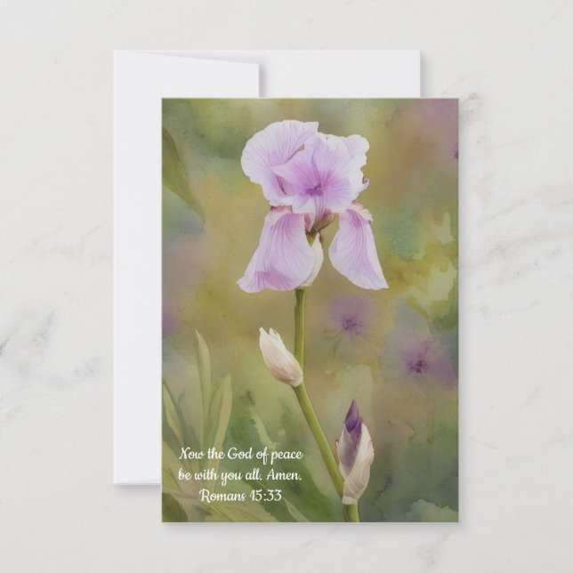 Tarjeta de Nota Verso de la Biblia de Arte de Flor (Anverso)