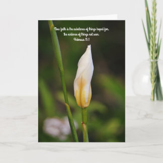 Tarjeta de Nota Verso de la Biblia de Flor Iris