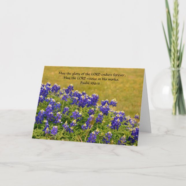 Tarjeta de Nota Verso de la Biblia Faith Bluebonne (Anverso)