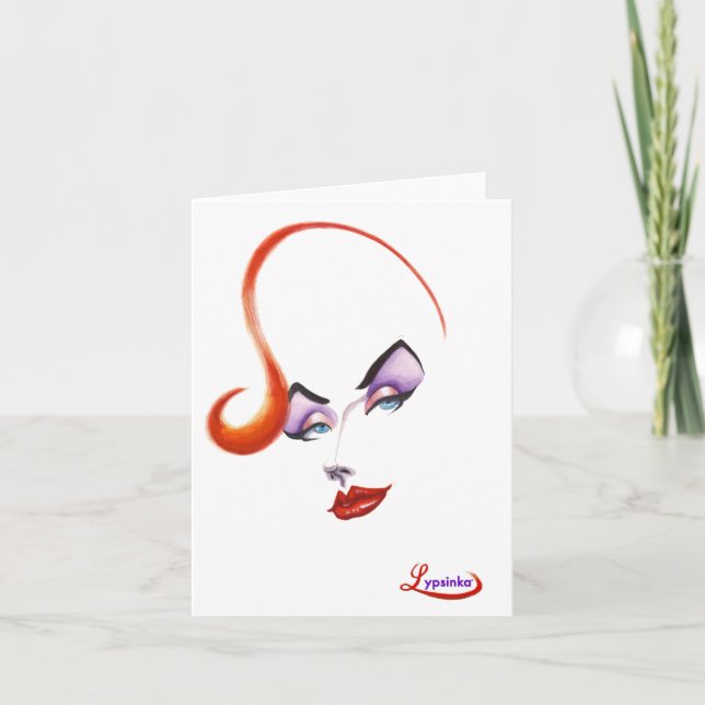 Tarjeta de nota vertical Lypsinka! (Anverso)