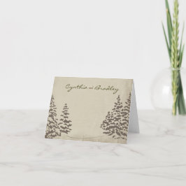 Tarjeta de nota vintage Evergreen