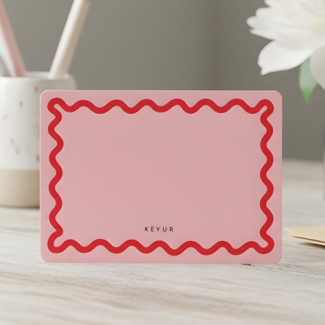 Tarjeta de nota Wavy Simple Stationery (Subido por el creador)