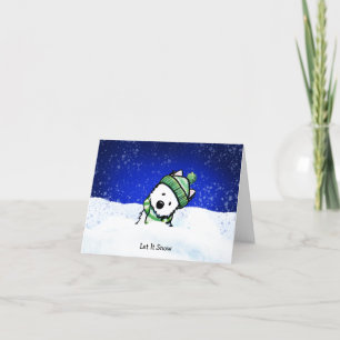 Tarjeta de nota Westie de Invierno