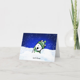 Tarjeta de nota Westie de Invierno