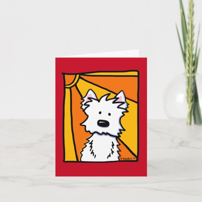 Tarjeta de nota Westie Sunshine (Anverso)