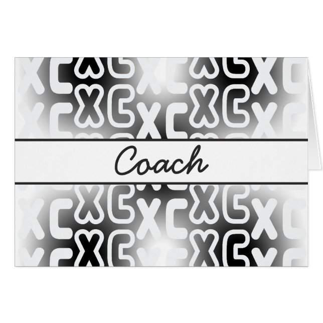 Tarjeta de nota XC Cross Country Coach (Anverso (Horizontal))