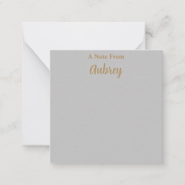 Tarjeta De Nota Y Sobre (Anverso)