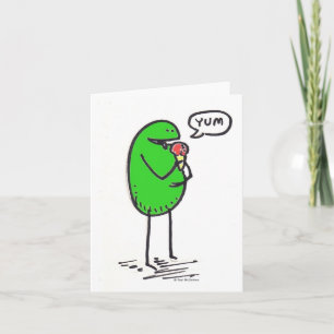 Tarjeta de nota "Yum" de Green Weenii