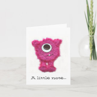 Tarjeta de nota Zippy rosa