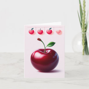 Tarjeta de notas brillante de cereza