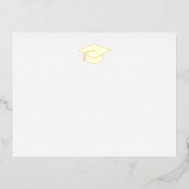Tarjeta de notas con sobre de papel de aluminio de (Anverso)