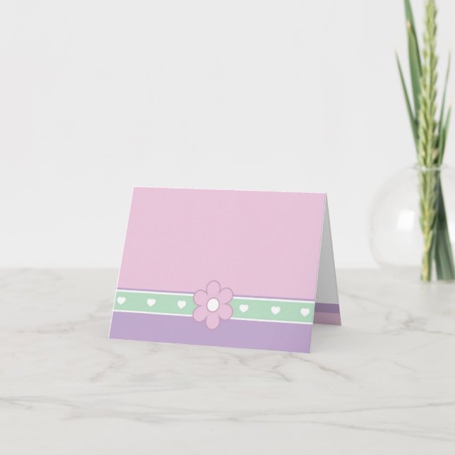 Tarjeta de notas Corazones y Flores - multipropósi (Anverso)