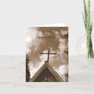 Tarjeta de notas de agradecimiento a los voluntari