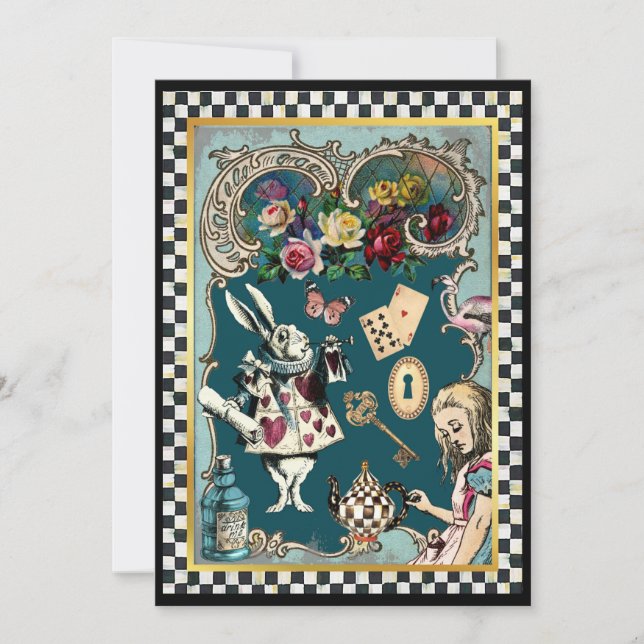 Tarjeta de notas de Alice in Wonderland (Anverso)