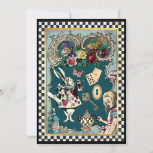 Tarjeta de notas de Alice in Wonderland