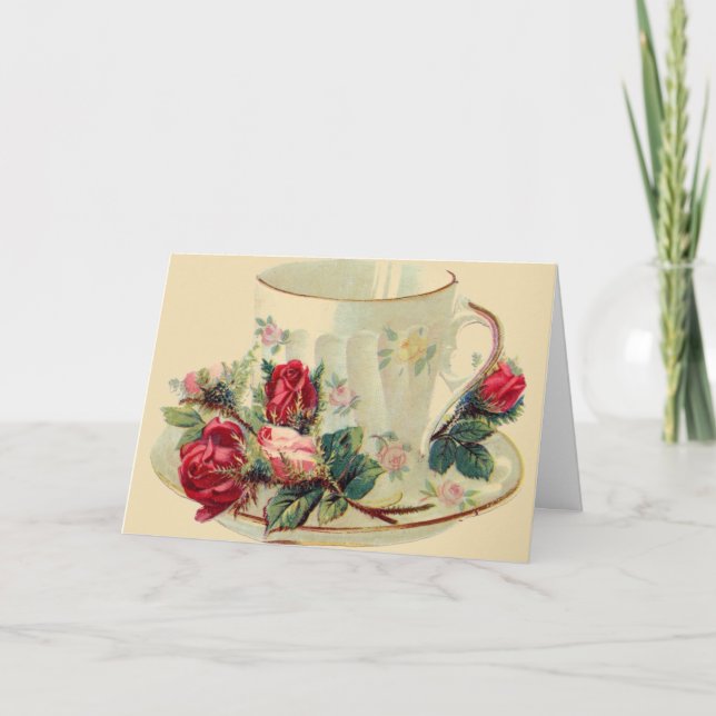 Tarjeta de notas de amor de la Copa del Té Rosa (Anverso)