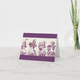 Tarjeta de notas de antigüedades de mujeres france