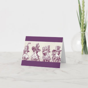Tarjeta de notas de antigüedades de mujeres france