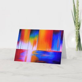 Tarjeta de notas de arte abstracto colorido