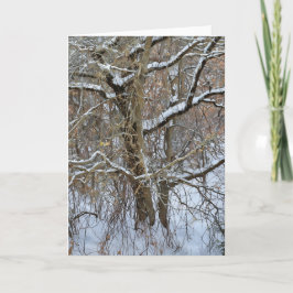 Tarjeta de notas de arte de invierno de nieve en á
